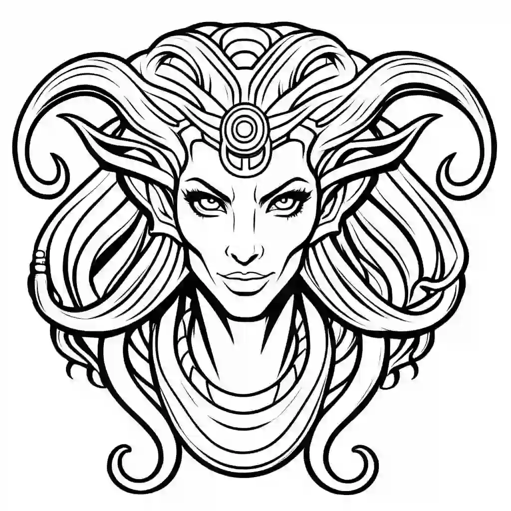 Gorgon coloring pages